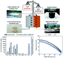 Graphical abstract: Emerging investigator series: onsite recycling of saline–alkaline soil washing water by forward osmosis: techno-economic evaluation and implication