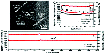 Graphical abstract: Heterostructured CoS2/NiS2 nanoparticles encapsulated in bamboo-like carbon nanotubes as a high performance anode for sodium ion batteries