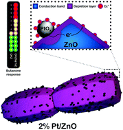 Graphical abstract: ZnO twin-rods decorated with Pt nanoparticles for butanone detection