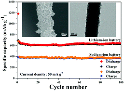Graphical abstract: The electrochemical storage mechanism of an In2S3/C nanofiber anode for high-performance Li-ion and Na-ion batteries