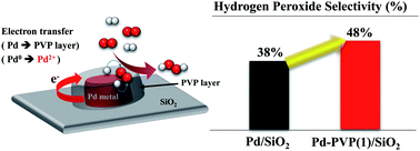Graphical abstract: Effect of polyvinylpyrrolidone (PVP) on palladium catalysts for direct synthesis of hydrogen peroxide from hydrogen and oxygen