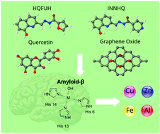 Graphical abstract: Potential molecular and graphene oxide chelators to dissolve amyloid-β plaques in Alzheimer's disease: a density functional theory study