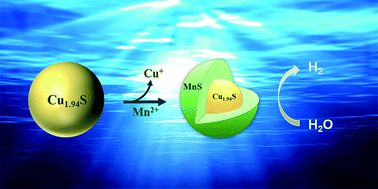 Graphical abstract: Core–shell Cu1.94S–MnS nanoheterostructures synthesized by cation exchange for enhanced photocatalytic hydrogen evolution