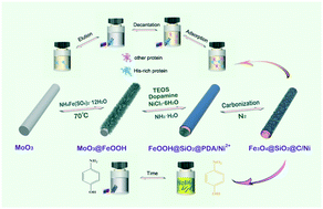 Graphical abstract: A facile template method to fabricate one-dimensional Fe3O4@SiO2@C/Ni microtubes with efficient catalytic and adsorption performance