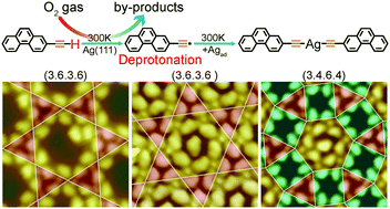 Graphical abstract: Creating supramolecular semiregular Archimedean tilings via gas-mediated deprotonation of a terminal alkyne derivative