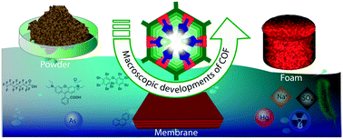 Graphical abstract: Macroscopic covalent organic framework architectures for water remediation