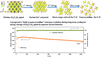 Graphical abstract: Structure evolution and energy storage mechanism of Zn3V3O8 spinel in aqueous zinc batteries