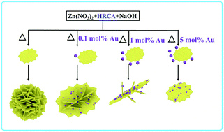 Graphical abstract: Hexylresorcinol calix[4]arene-assisted synthesis of ZnO–Au micro–nano materials with enhanced photodegradation performance to degrade harmful organic compounds
