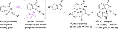 Graphical abstract: Chiral phosphoric acid-catalyzed regio- and enantioselective reactions of functionalized propargylic alcohols