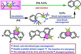 Graphical abstract: Me3SiSiMe2(OnBu): a disilane reagent for the synthesis of diverse silacycles via Brook- and retro-Brook-type rearrangement