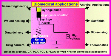 Graphical abstract: A review on biopolymer-derived electrospun nanofibers for biomedical and antiviral applications