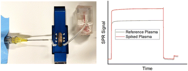Graphical abstract: A microfluidic plasma separation device combined with a surface plasmon resonance biosensor for biomarker detection in whole blood