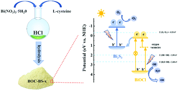 Graphical abstract: Bi2S3-decorated three-dimensional BiOCl as a Z-scheme heterojunction with highly exposed {001} facets of BiOCl for enhanced visible-light photocatalytic performance