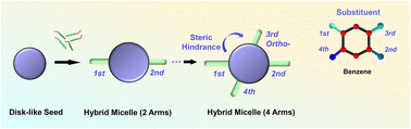Graphical abstract: Hierarchical 2D–1D micelles self-assembled from the heterogeneous seeded-growth of rod-coil block copolymers