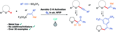 Graphical abstract: Functionalisation of ethereal-based saturated heterocycles with concomitant aerobic C–H activation and C–C bond formation