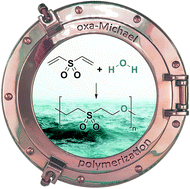 Graphical abstract: Water as a monomer: synthesis of an aliphatic polyethersulfone from divinyl sulfone and water
