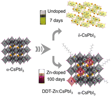 Graphical abstract: Zn-derived ligand engineering towards stable and bright CsPbI3 nanocrystals for white emitting