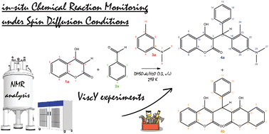Graphical abstract: ViscY nuclear magnetic resonance experiments for in situ chemical reaction monitoring under spin diffusion conditions