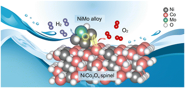 Graphical abstract: Interface engineering towards overall water electrolysis over NiCo2O4/NiMo hybrid catalysts
