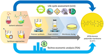 Graphical abstract: Are green solvents truly green? Integrating life cycle assessment and techno-economic analysis for sustainable membrane fabrication