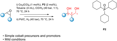 Graphical abstract: Cobalt-catalysed hydroformylation of epoxides in the presence of phosphine oxides