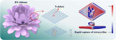 Graphical abstract: The engineering of defect-modified boron nitride ribbons: an effective adsorbent to rapid capture for tetracycline
