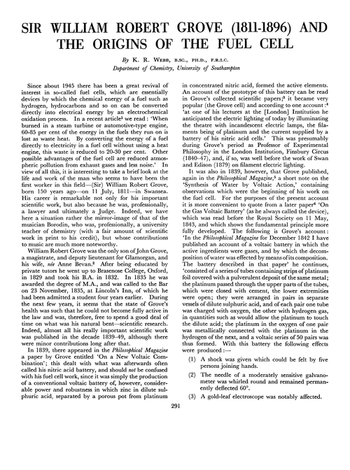 Journal of the Royal Institute of Chemistry. August 1961