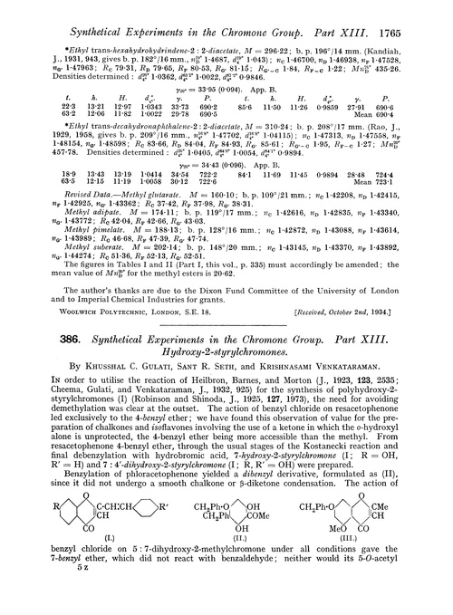 386. Synthetical experiments in the chromone group. Part XIII. Hydroxy-2-styrylchromones