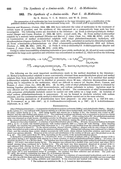 182. The synthesis of α-amino-acids. Part I. dl-Methionine