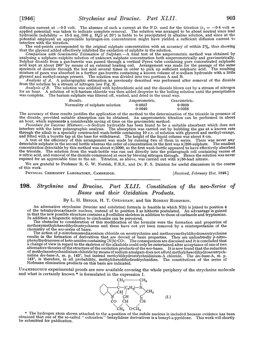 198. Strychnine and brucine. Part XLII. Constitution of the neo-series of bases and their oxidation products