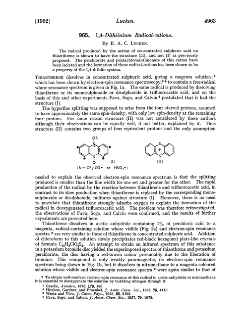 965. 1,4-Dithiinium radical-cations