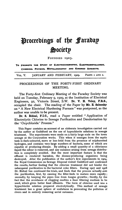 Proceedings of the Forty-first Ordinary Meeting