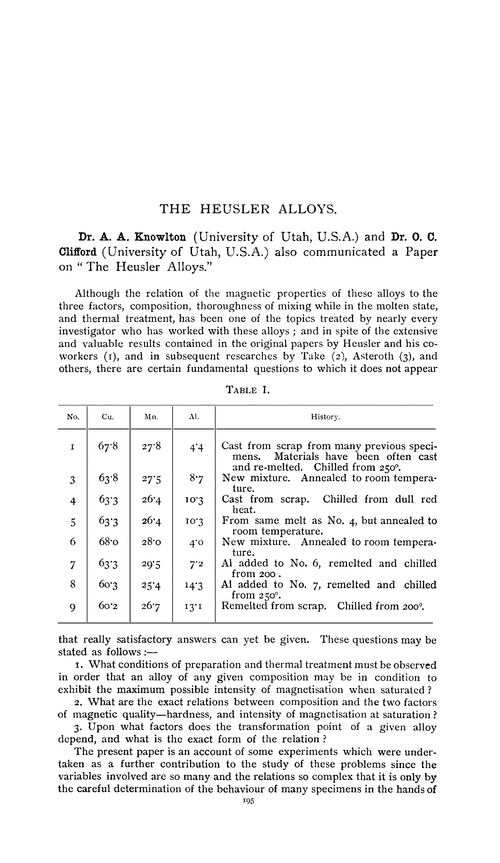 The Heusler alloys