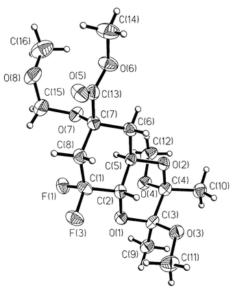 Single crystal X-ray structure of 13.