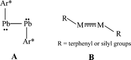 Single bonded or multiple bonded trans-bent geometry of RMMR (M = Si, Ge, Sn, Pb; R = terphenyl or silyl substituents)