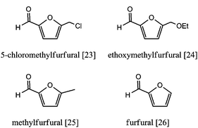 Furfural and derivatives produced from cellulose.65,67,68