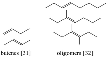 
            Butenes and their oligomers can be produced from GVL in an integrated process without the need for external H2.73
