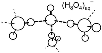 “Intuitive” structure, (H3O–OH−), of the hydrated electron in bulk water, postulated by Hameka, Robinson and Marsden (adapted from ref. 22).