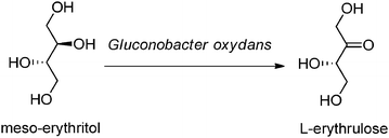 Enzymatic oxidation of meso-erythritol.