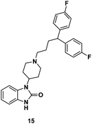 Chemical structure of pimozide.