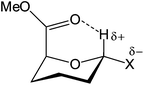Proposed non-classical intramolecular hydrogen bond.