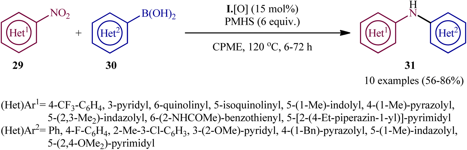 Reductive Coupling Of Nitro Compounds With Boronic Acid Derivatives An