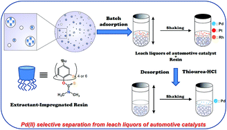 Graphical abstract: Selective sorption of palladium by thiocarbamoyl-substituted thiacalix[n]arene derivatives immobilized on amberlite resin: application to leach liquors of automotive catalysts