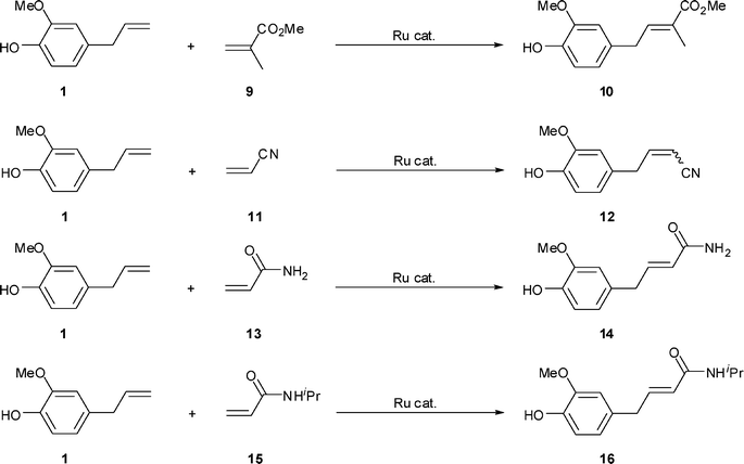 Cross metathesis acrylate