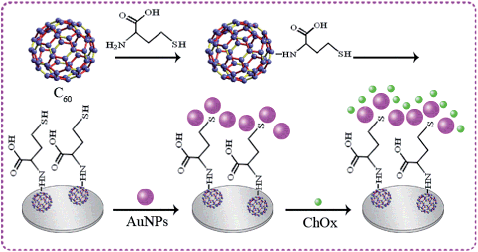 Cholesterol biosensors gold