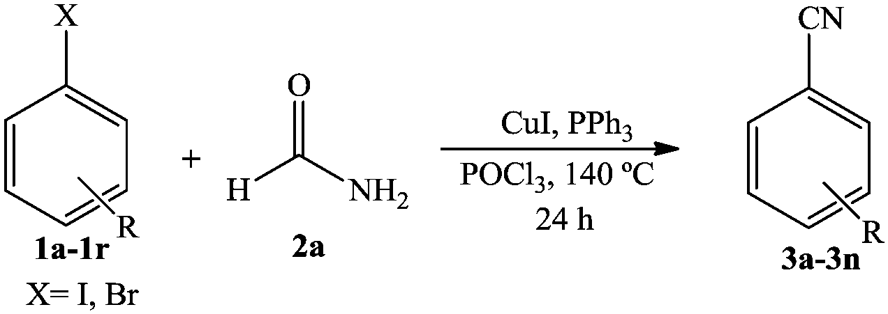 copper catalyzed nitrile synthesis from aryl halides using