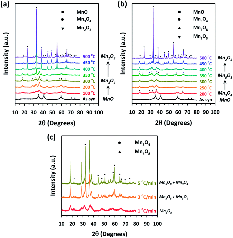 an oxygen flow of 100 ml min 6 1 and with different ramping ra