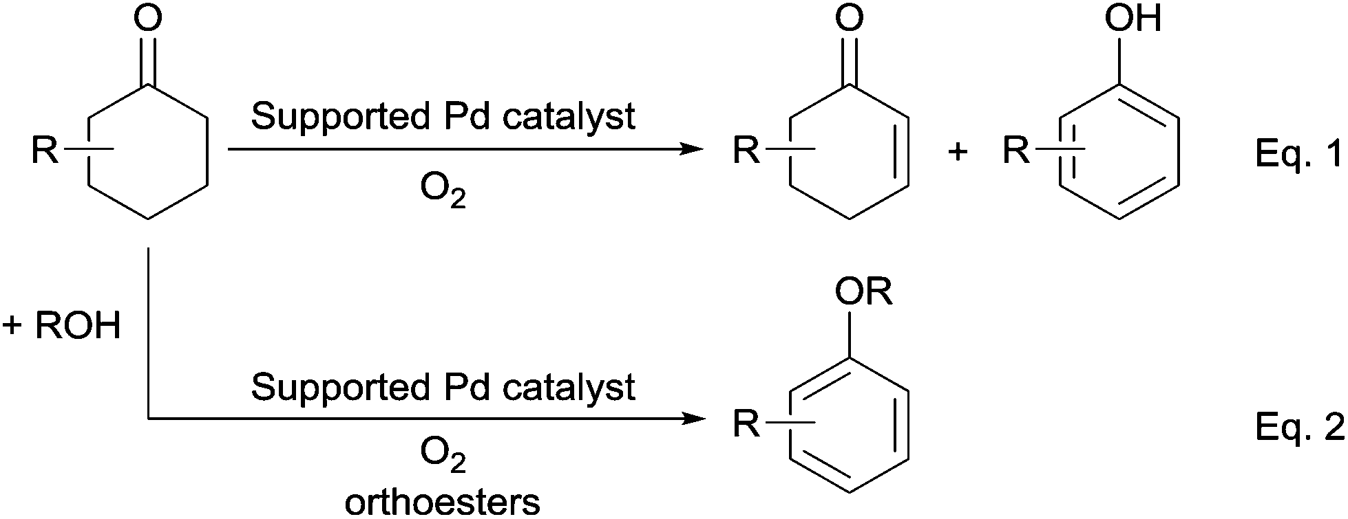 aerobic oxidation of cyclohexanones to phenols and aryl ethers