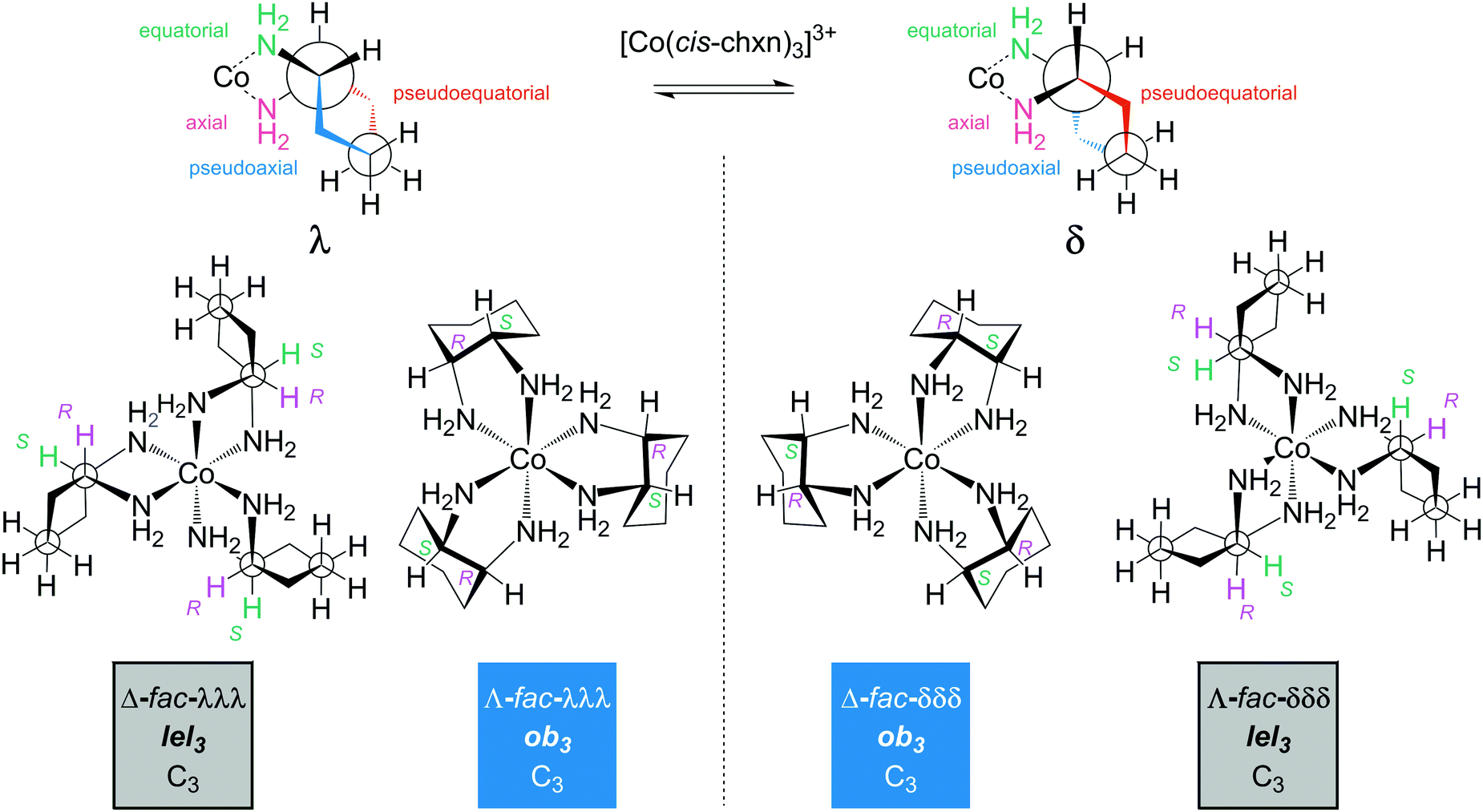 octahedral werner complexes with substituted ethylenediamine