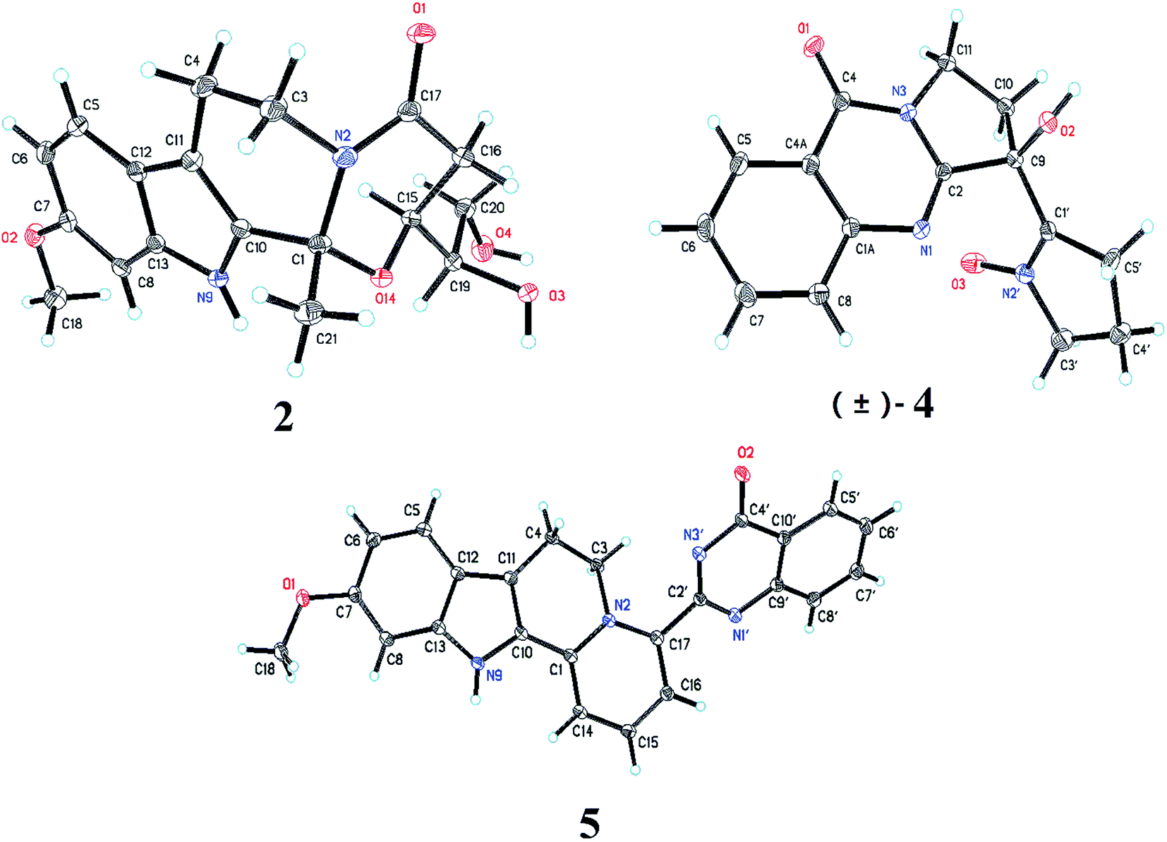 Peganumine B I and two enantiomers new alkaloids from the seeds of 3 X ray crystallographic structures of pounds 2 4 and 5